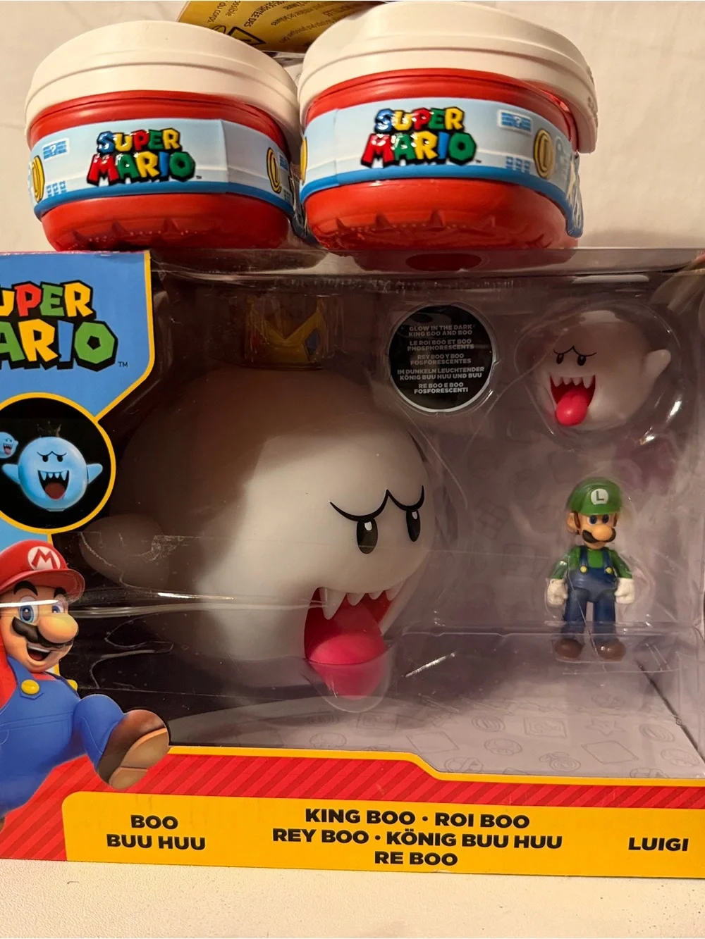 New Crocs Mario Light Up 12c and Nintendo King Boo and Luigi Toy Set